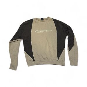 IETS FRANS Tan And Brown Crewneck Sweatshirt Medium